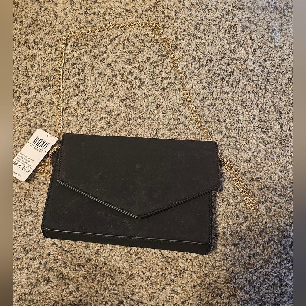 HOXIS Minimalist Evening Envelope Clutch Chain Shoulder Bag Women Faux Leather